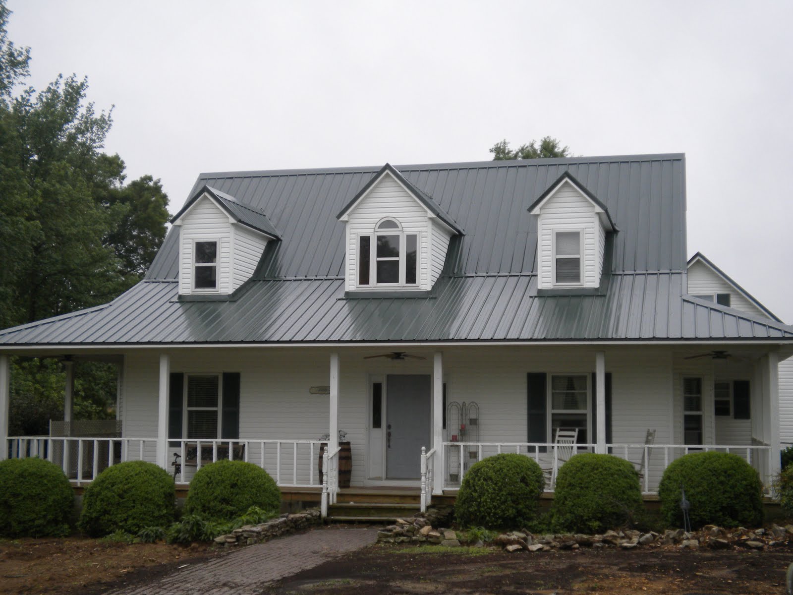 metal roof on a home